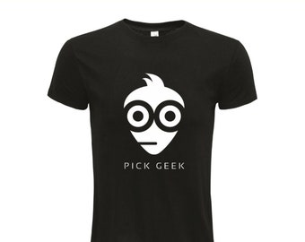 Pick Geek T-Shirt | 100% Cotton | A Timeless Classic Staple | Available in Two Colours and Five Sizes | Made in the UK | A Perfect Gift