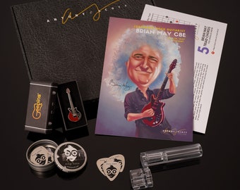 Brian May Axe Legend Guitarist Gift Set | Exclusive Collectibles for Guitar Players | Includes a FREE Complete Brian May Guitar Course