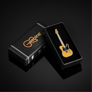 Guitar Gift Box Set Includes 1 x Pick Geek Pick Set 1 x Geepin Guitar Pin Broach with Gift Box 2-Pack Micro-fibre Polish Cloth Set image 8