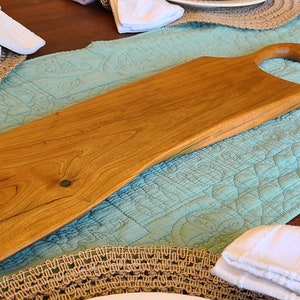 Figured Cherry Board with Green Epoxy Highlights