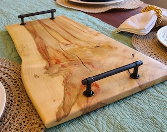 Live Edge Flame Box Elder Serving Tray 1