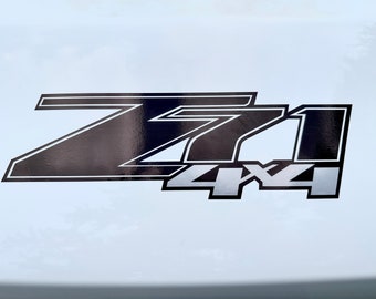 2007- 2013 Chevy Silverado GMC Sierra Truck Gloss Black Z71 4X4 Truck Bed Decal