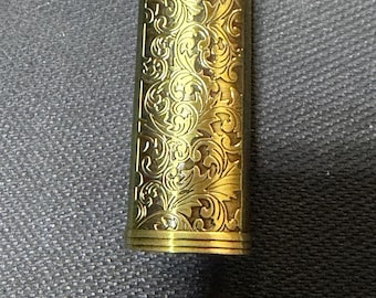 Vintage GLOMESH Branded Cigarette Case - Gold Colour - Flip up Lid - C1970s 