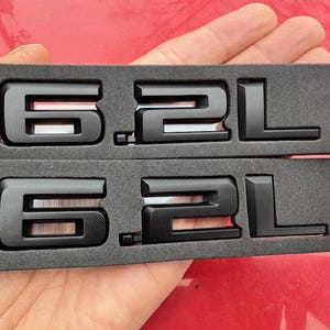 6.2L Capô Letra Emblema Emblema 19-22 Preto Fosco ou Preto Brilhante Chevy Silverado 1500 Z71 LTZ