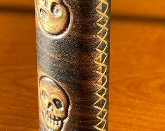 Handmade Skull Lighter Sleeve for Bic J6 Large Lighter