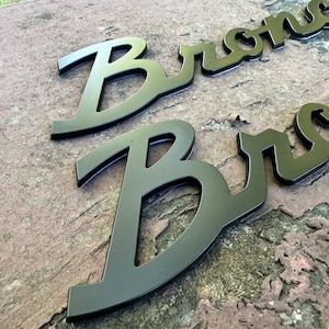 Pair of Black Fender Grill Tailgate Emblem Badge Classic Script for Bronco