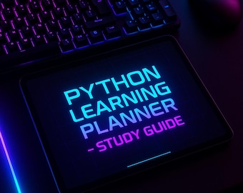 Planificador de aprendizaje de Python / Guía de estudio de programación en modo oscuro (PDF)