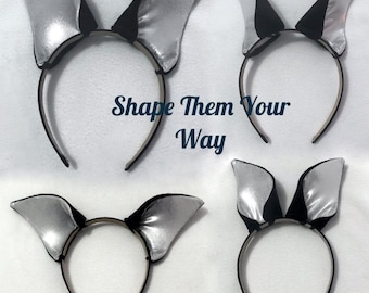 Velvet Bat Ears Headband, Gothic Vampire Costume Accessory, Halloween Cosplay Adults, Kids, Popular Trendy
