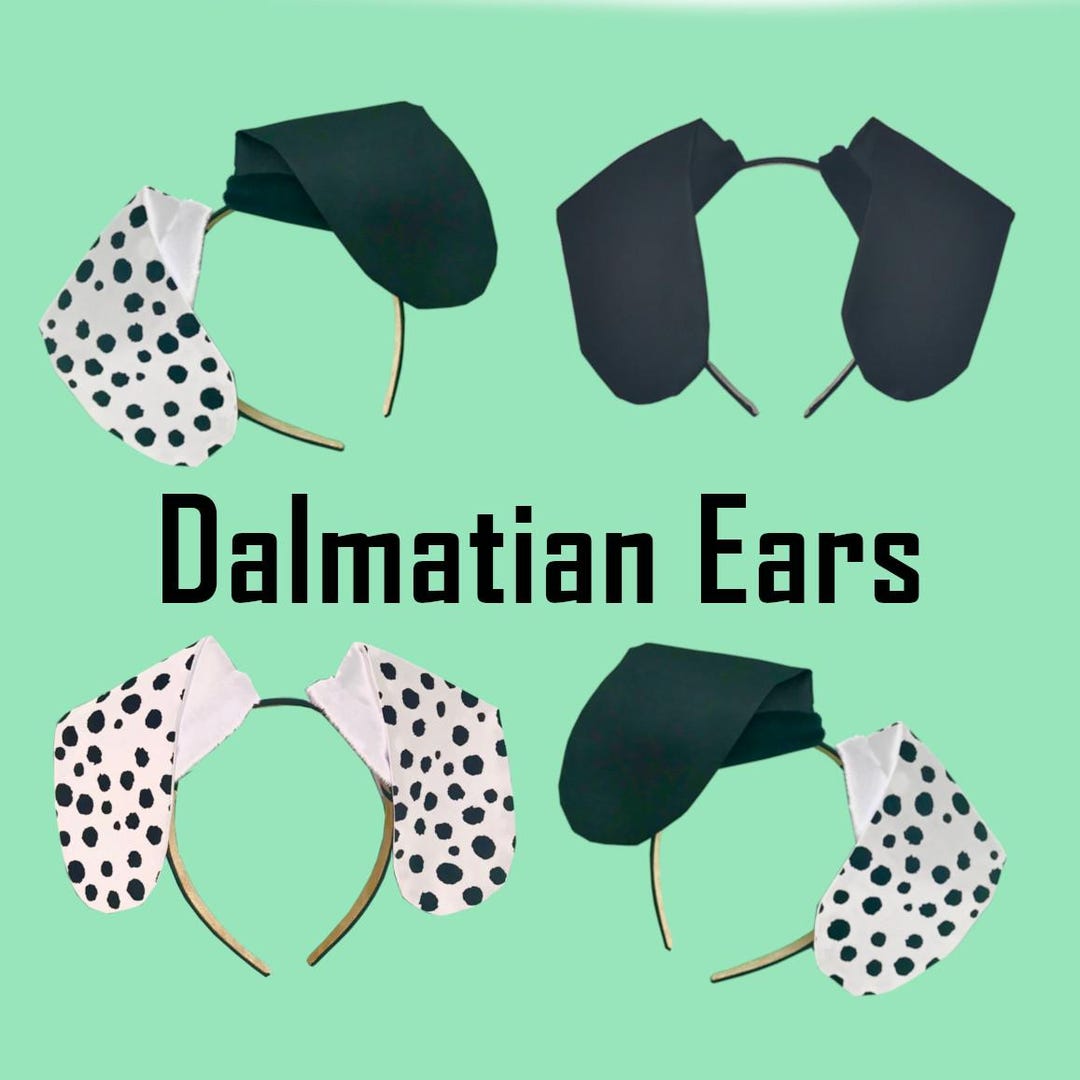 Dressfan Bandeau Oreilles De Chien Dalmatien Doré – Chiot – Accessoire Carnaval Halloween Cosplay