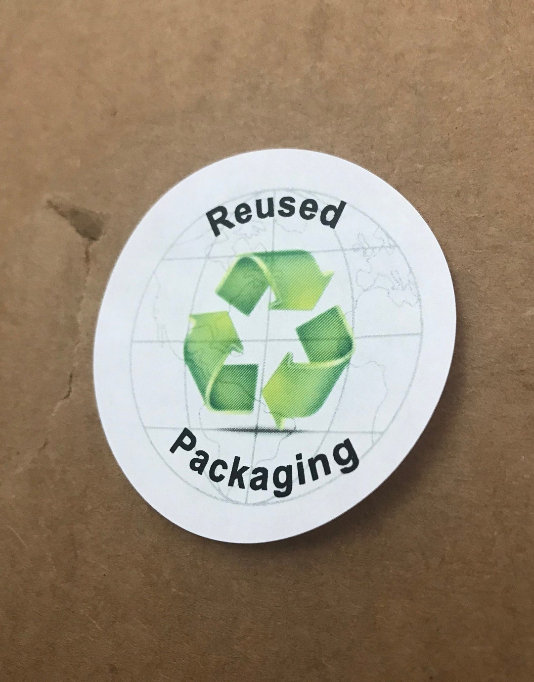 Printable Recycle Sticker Reused Packaging PDF Label Digital Etsy