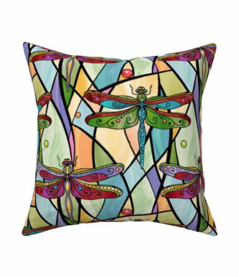 Dragonfly Pillow Decor Gift Prisms Outdoor and Indoor. Etsy
