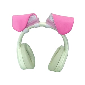 Bunny Ears Headphone Accessory, Headset Attachments, Lop Eared Rabbit Gamers Gift, Girls Boys Women, Animal Cosplay, Egirl Eboy Video game