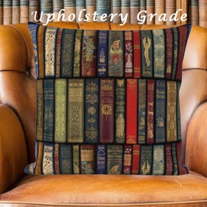 Book Pillow, Library Reading Nook Decor Pillow, Gift Den Pillow Decorating Antique Vintage Style books Steampunk style