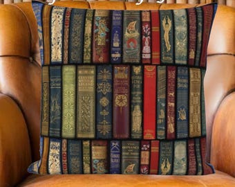 Almohada de libro, almohada decorativa para rincón de lectura de biblioteca, decoración de guarida de regalo, estilo antiguo vintage