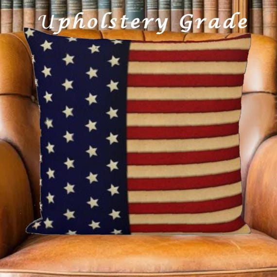American Flag Pillows & Covers, Patriotic Decor, USA Made Outdoor Indoor Throw Toss Machine Washable