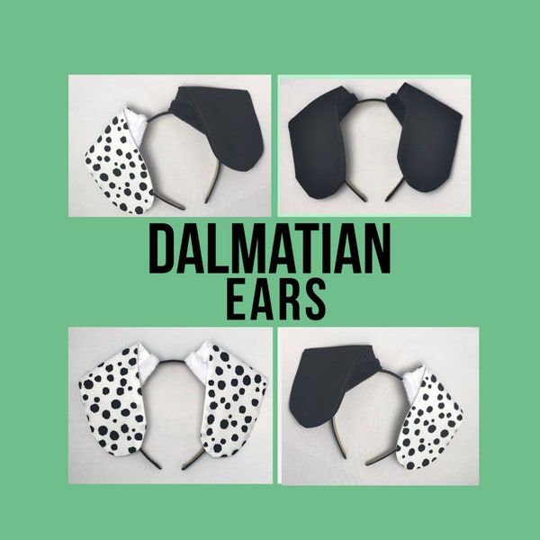 Dalmatian Ears Headbands for Halloween Theme Party Hats, Puppy Dog Costume, Kids, Adults, Women, Men, Birthday, Days of School