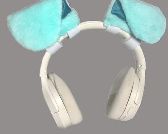 Headphone Accessory Dog Ears, Headset Attachment, Gamer Gift, Minky Plush Puppy, Cosplay, Popular Trendy