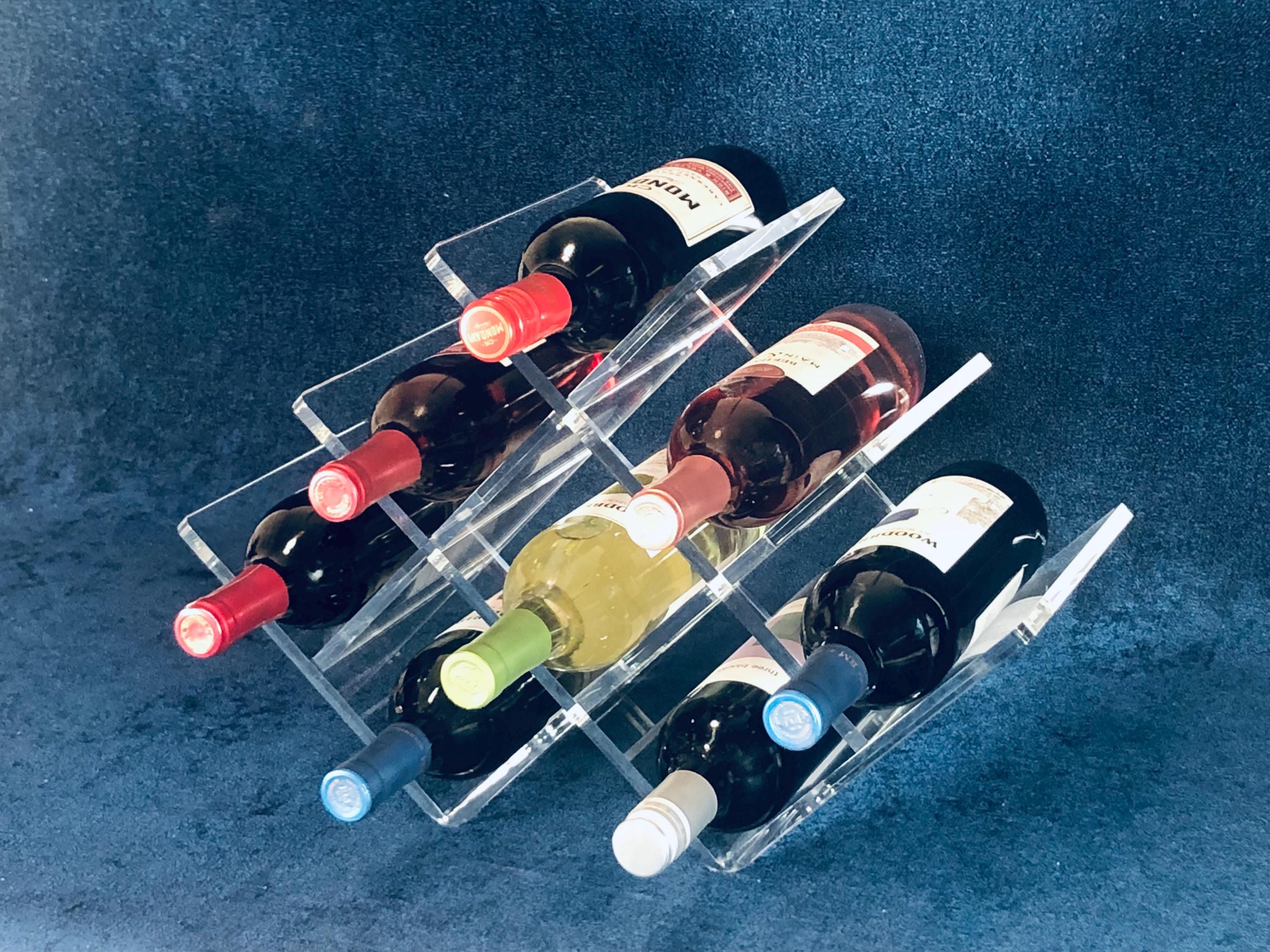 Acrylic wine bottle holder hotsell