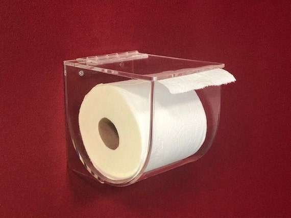 Acrylic Toilet Paper Reserve & Dispenser