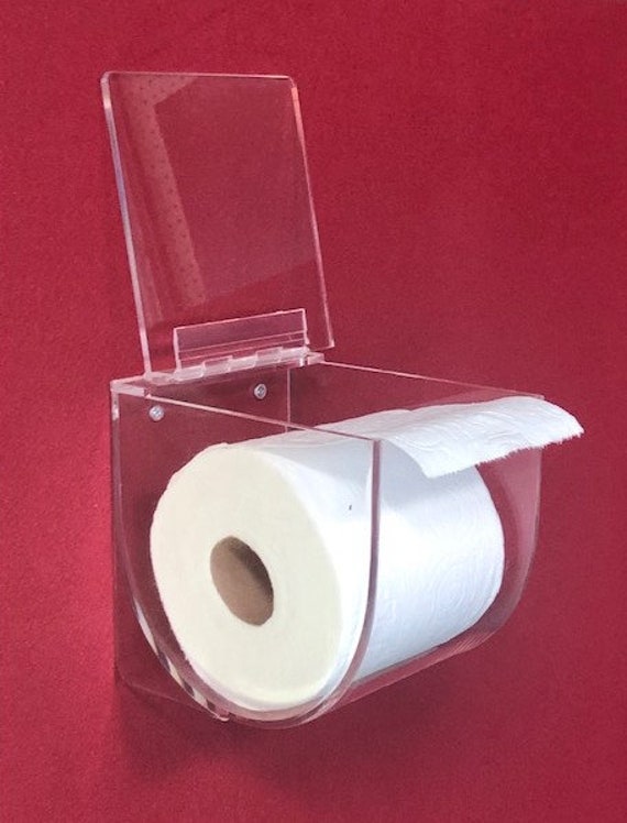 Custom Square Acrylic Toilet Paper Towel Holder Waterproof Tissue