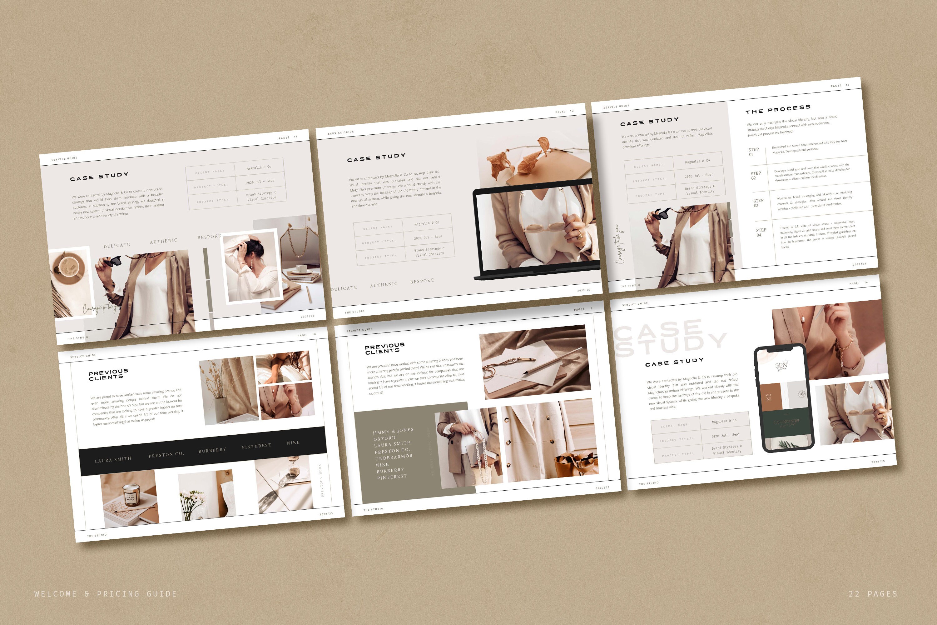 Indesign Client Inspo Studio Client Welcome & Pricing Kit for Canva and Indesign / Branding ...