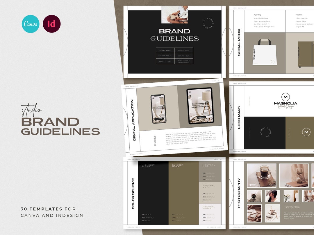 Editable Studio Brand Guidelines for Canva and Instagram - Etsy