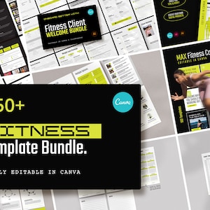 MAX (4-en-1) Fitness Bundle / Fitness Coach & Trainer Bundle pour Canva