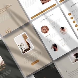 45 Classy & Minimal eBook Templates Canva Templates / Ebook Templates / Opt-In Templates for Bloggers / Modern Canva E-book Templates