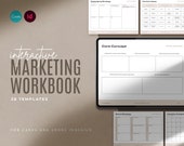 Interactive Marketing Workbook / Brandable Marketing Strategy Workbook for Canva & Indesign