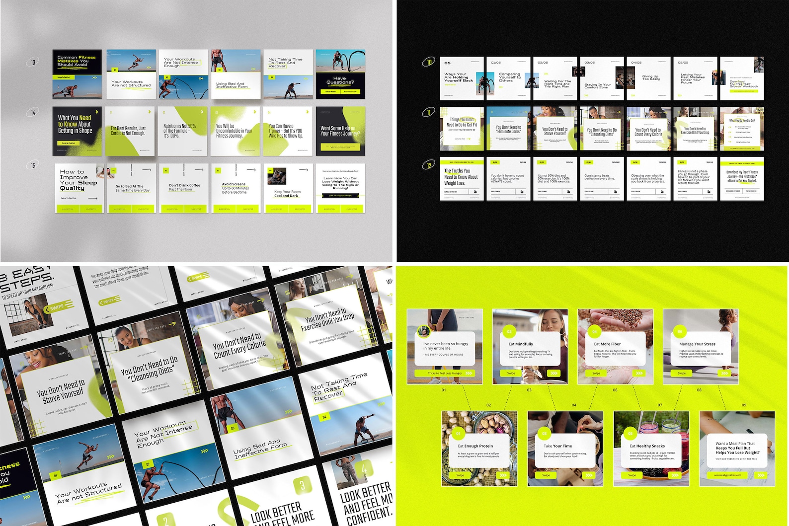 Carousel Fit MAX Fitness Insta Carousel for CANVA / Instagram Carousel for Fitness ...