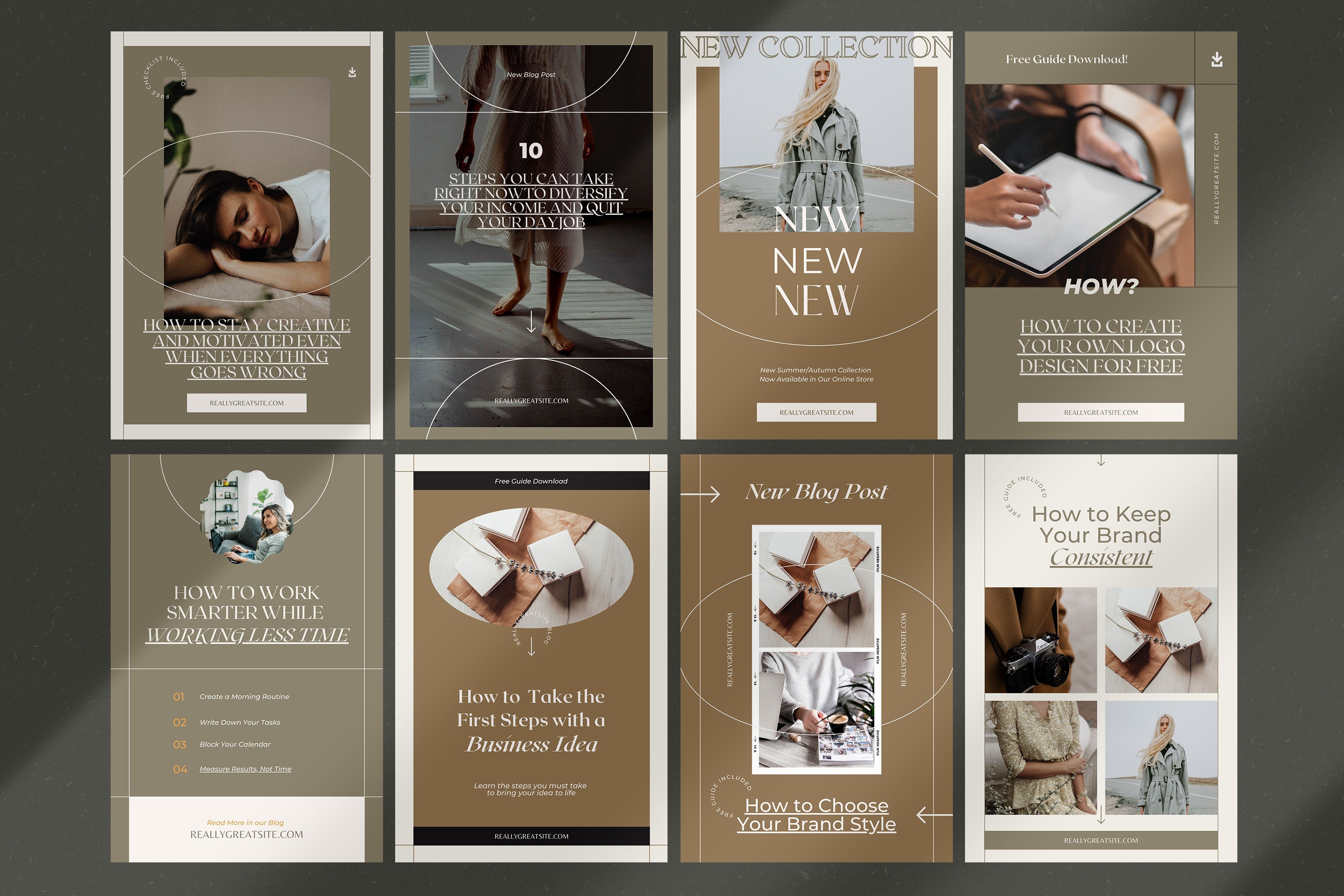 CANVA Aesthetic Pinterest Templates / Feminine Pinterest - Etsy UK