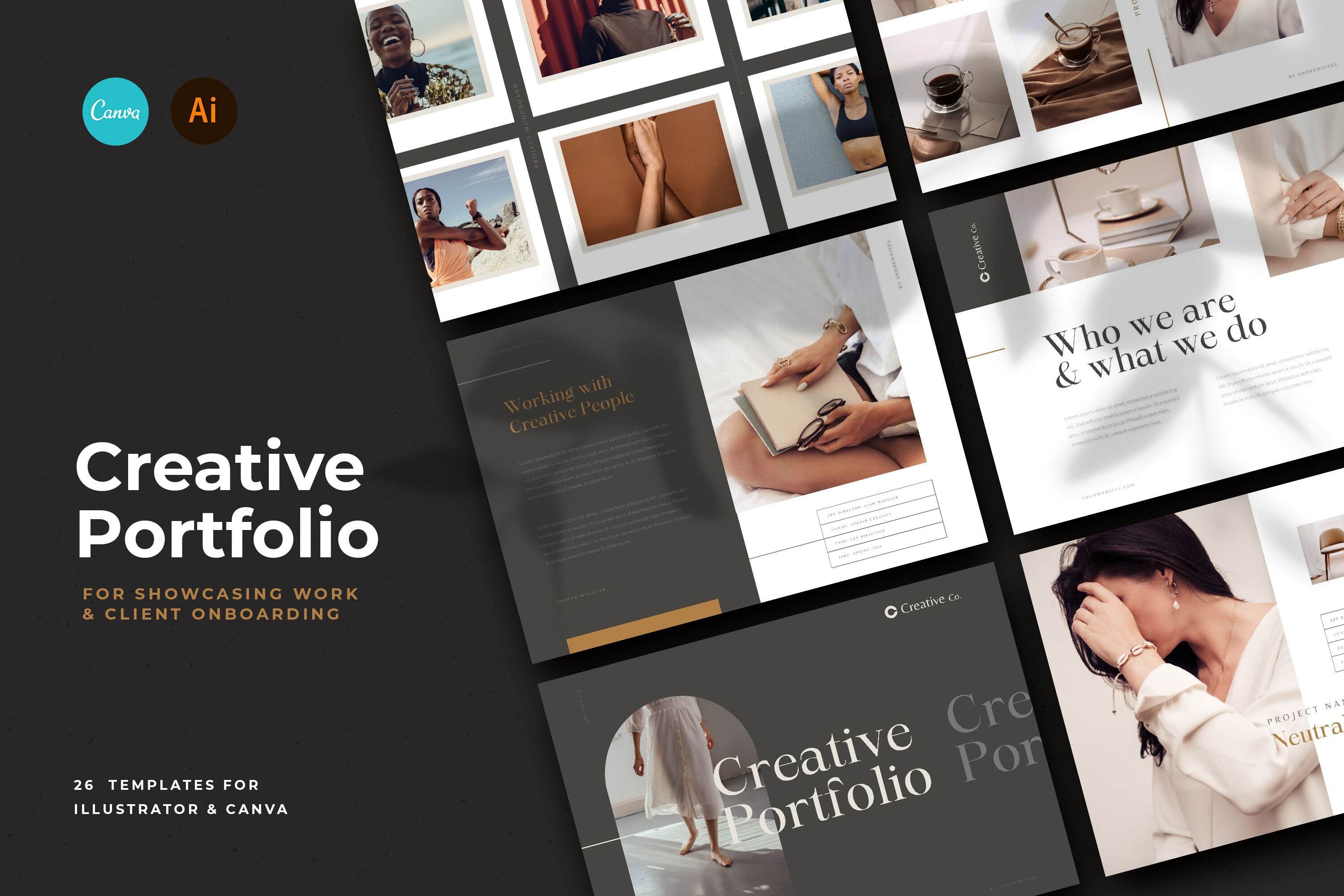 26 CANVA Creative Portfolio Portfolio Presentation Etsy