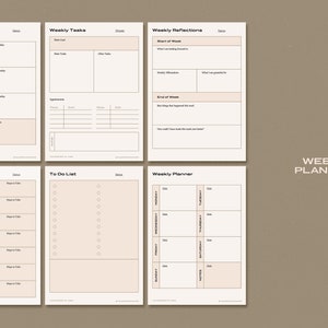 50+ Aesthetic Planner Bundle + More / CANVA Planners Bundle / Editable ...