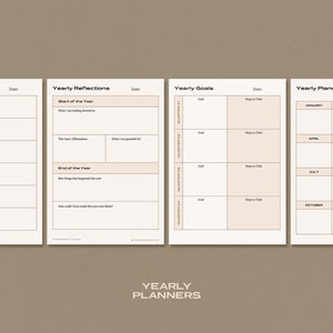 50+ Aesthetic Planner Bundle + More / CANVA Planners Bundle / Editable ...
