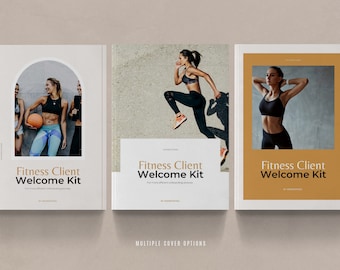 Fitness Client Welcome Kit CANVA / Fitness Coach Templates / Personal Trainer Client Onboarding Templates