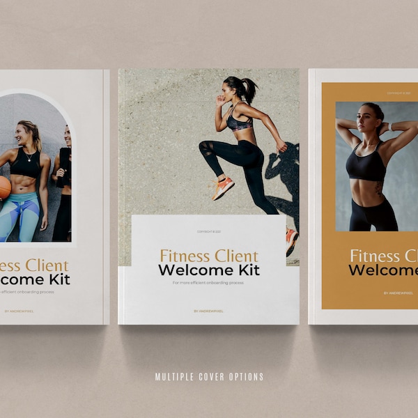 Fitness Client Welcome Kit CANVA / Fitness Coach Modelli / Modelli di onboarding client Personal Trainer