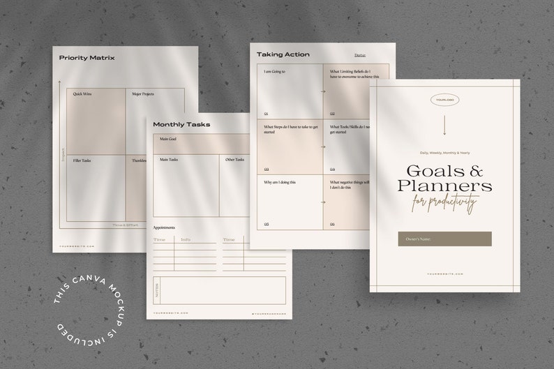 Canva A4 & US Paper Mockups Etsy