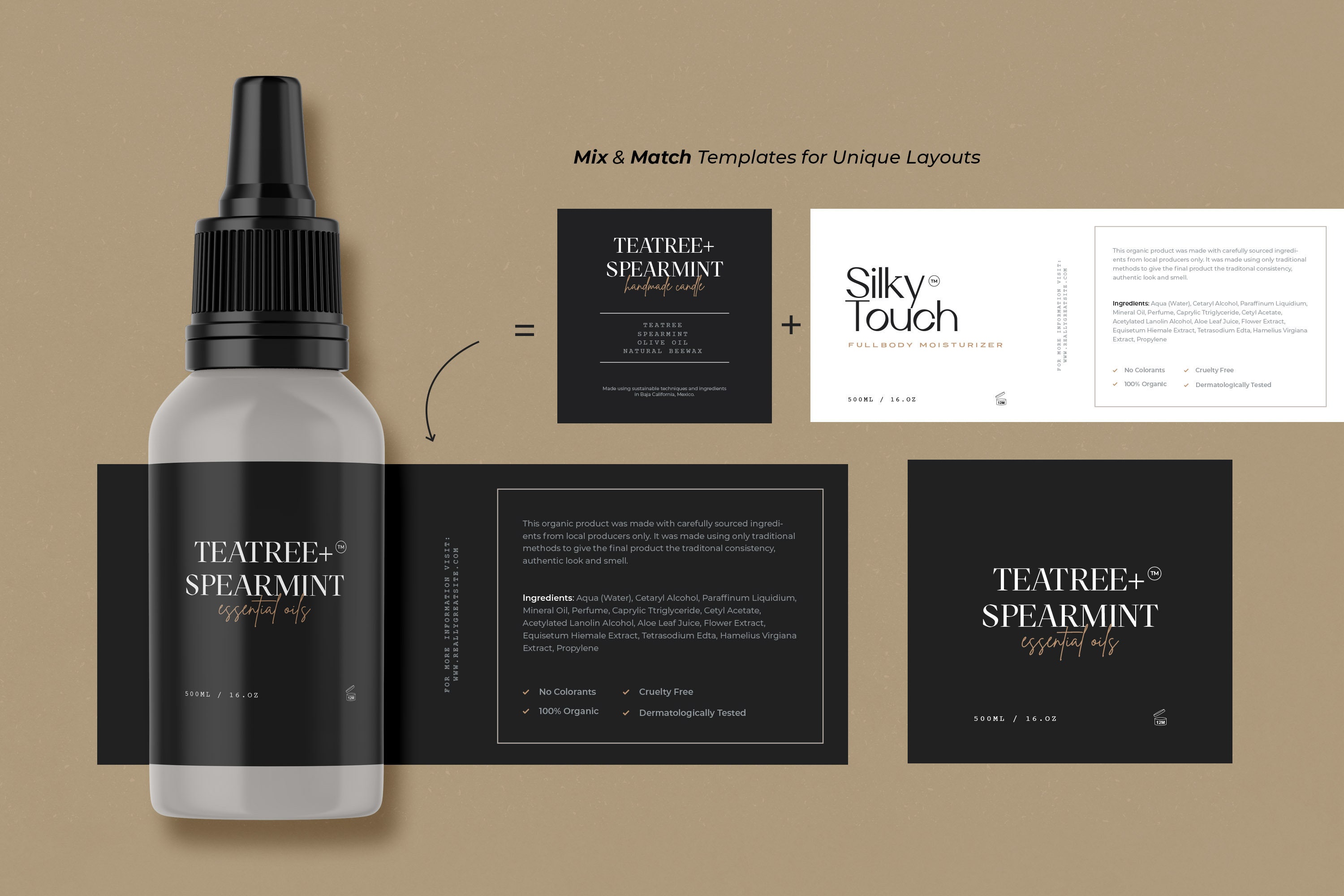 Bespoke & Minimal Labels for CANVA / Cosmetic Jar Labels / Etsy