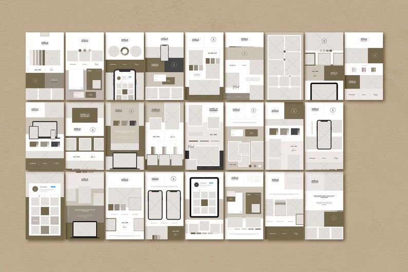 Studio Brand Sheets for CANVA & Indesign / Brand Sheets / Brand Guideline Template / Logo Board Template / Branding Templates for Canva image 10