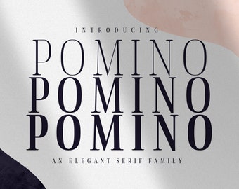 Pomino - Modern Elegant Serif Font Family - Bonus Abstract Shapes