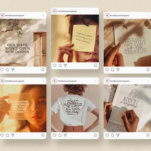 30 Days of Mindset Social Media Posts / Quote Instagram Templates ...