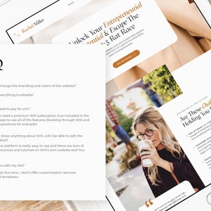 Rachel Miller Coaching Website Template for WIX / Coaching Website / Business Coach Website / Modern WIX Website image 6