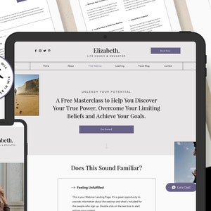 WIX Website for Coaches / Elizabeth WIX Website / Coaching Website / Life Coach Website / Elizabeth WIX Website