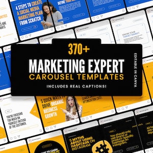 Marketing Expert Instagram Carousel Templates for CANVA / Colorful Instagram Templates / Modern and Bold Instagram Templates