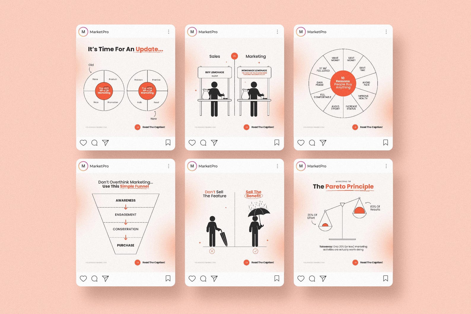 Marketing & Sales Visual Instagram Posts for CANVA - Etsy