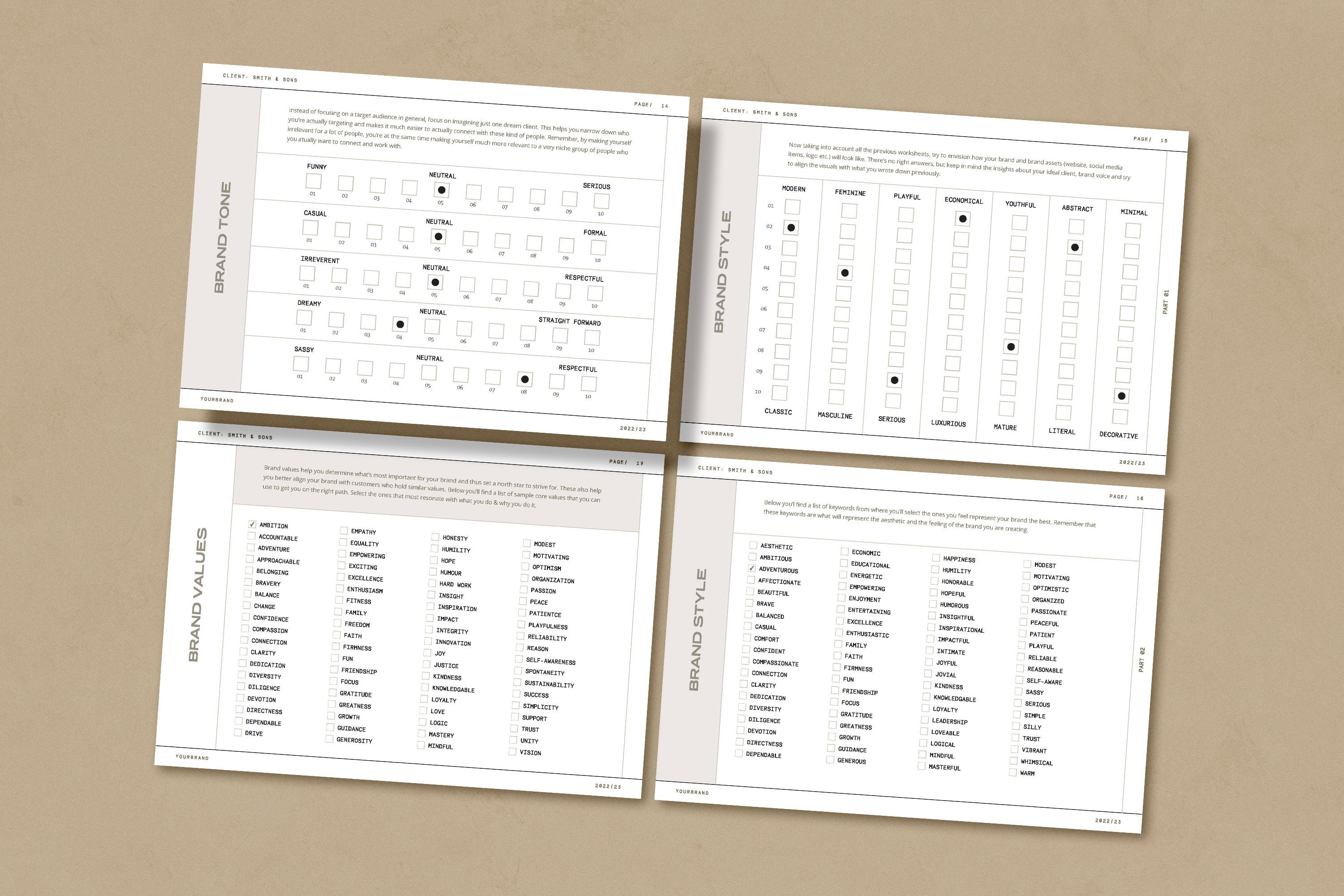 Interactive Branding Workbook / Brand Designer Workbook Etsy