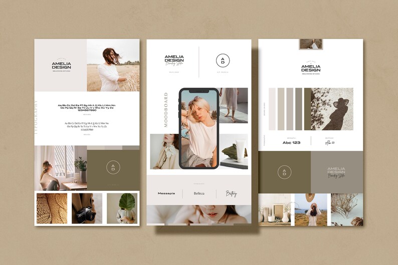 Studio Brand Sheets for CANVA & Indesign / Brand Sheets / Brand Guideline Template / Logo Board Template / Branding Templates for Canva image 2