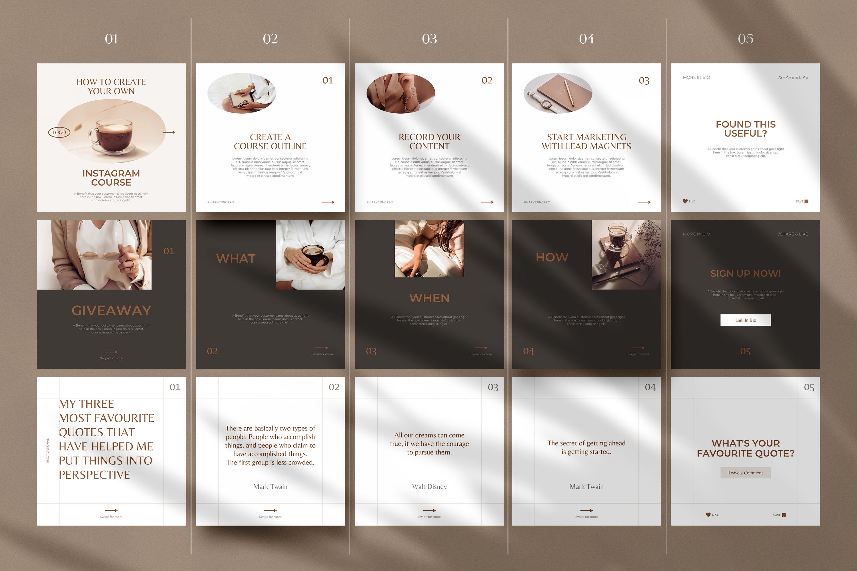 Buy 100 CANVA Instagram Carousel Templates / Elegant Instagram ...