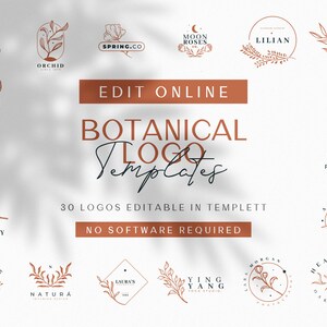 30 Premade Beauty & Boutique Logo-collectie, online bewerken, brandinglogobundel, bedrijfslogo-sjablonen, direct downloaden, luxe logo's