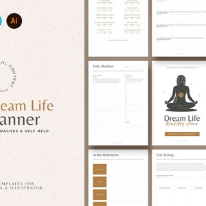 Dream Life Self Help Planners CANVA / Self Help Planners / Mindset Workbook